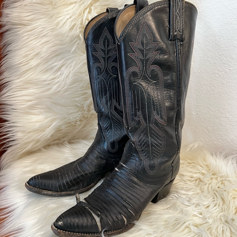 Dan Post vintage leather cowboy boots